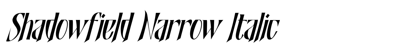 Shadowfield Narrow Italic
